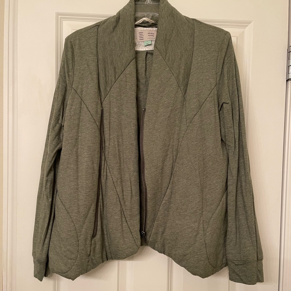EUC Anthropologie green jacket